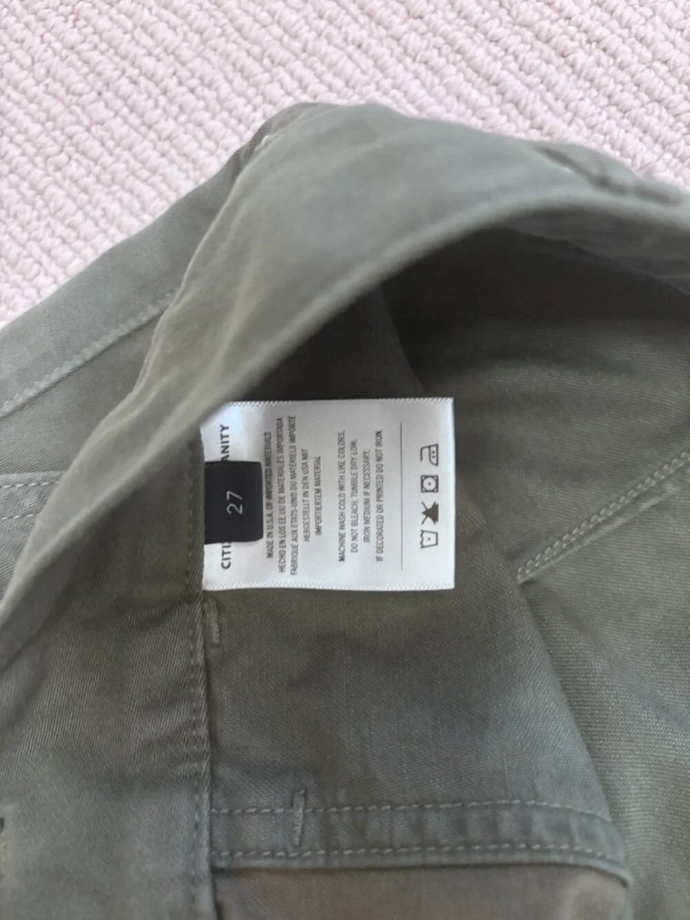 Citizens of Humanity Marcelle Cargo Pants Olive Size 27 Read Description - Picture 9 of 9